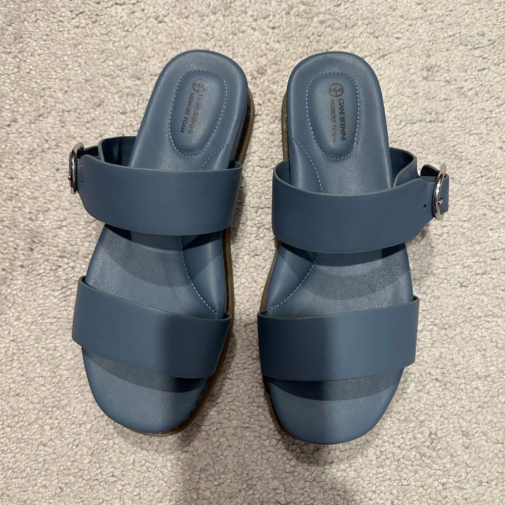 Giani Bernini Blue Slide Sandals